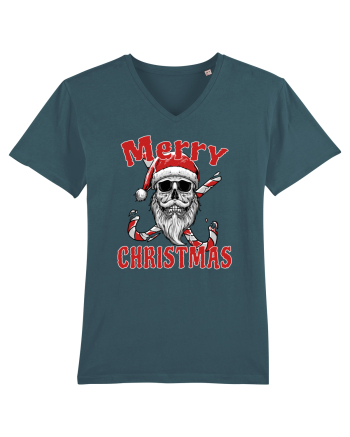 Merry Christmas Bearded Santa Skull Stargazer
