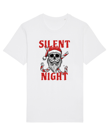 Silent Night Skull Santa White