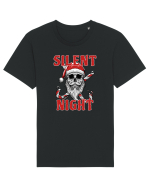 Silent Night Skull Santa Tricou mânecă scurtă Unisex Rocker