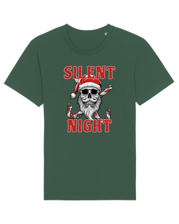 Silent Night Skull Santa Bottle Green
