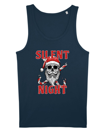 Silent Night Skull Santa Navy