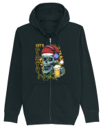 Skull Santa Let's Beer Party Hanorac cu fermoar Unisex Connector