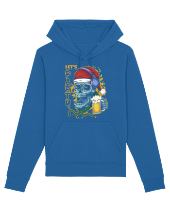 Skull Santa Let's Beer Party Royal Blue