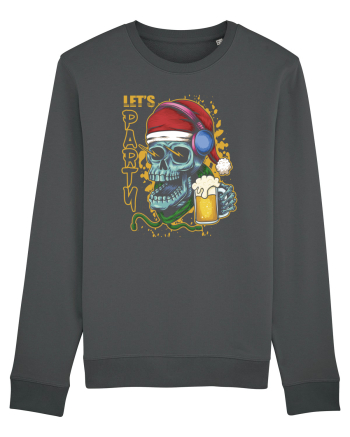 Skull Santa Let's Beer Party Anthracite