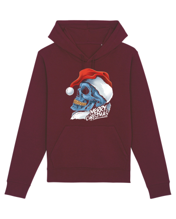 Xmas Santa Skull Burgundy