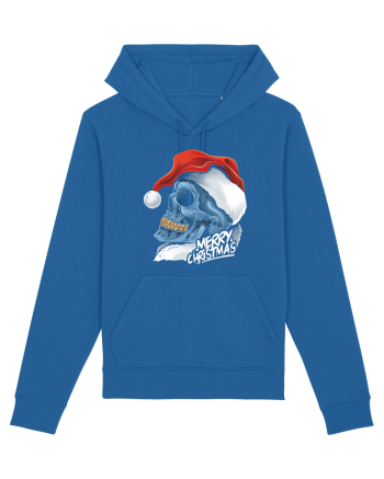 Xmas Santa Skull Royal Blue