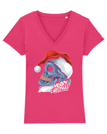 Xmas Santa Skull Raspberry