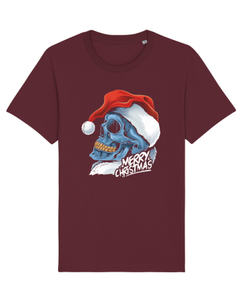 Xmas Santa Skull Burgundy