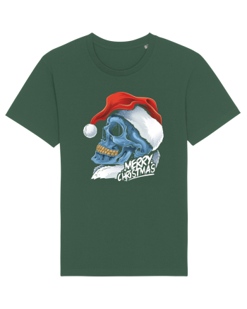 Xmas Santa Skull Bottle Green