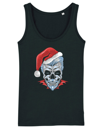 Xmas Skull Joker Beard Santa Black