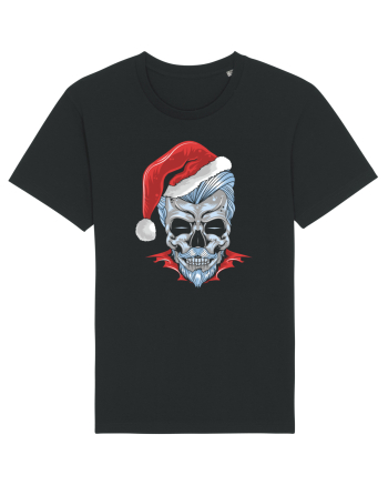 Xmas Skull Joker Beard Santa Black