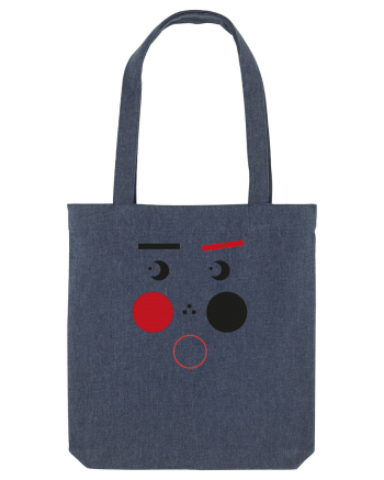 Scared Face Design Midnight Blue