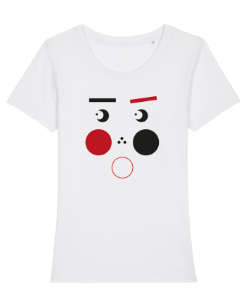 Scared Face Design White