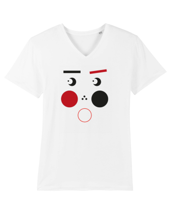 Scared Face Design White