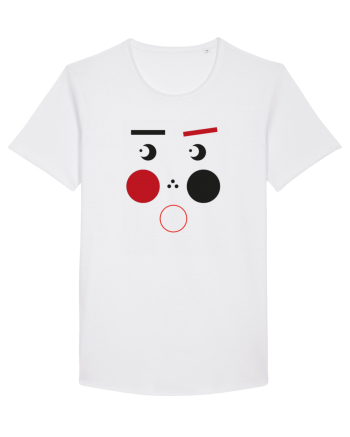 Scared Face Design White