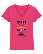 POOL Tricou mânecă scurtă guler V Damă Evoker