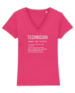 TECHNICIAN Tricou mânecă scurtă guler V Damă Evoker