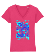 Strong enough Tricou mânecă scurtă guler V Damă Evoker