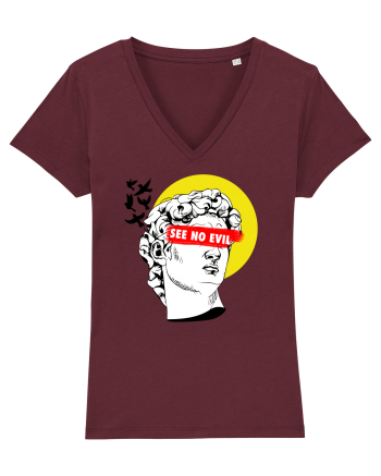 see no evil Burgundy