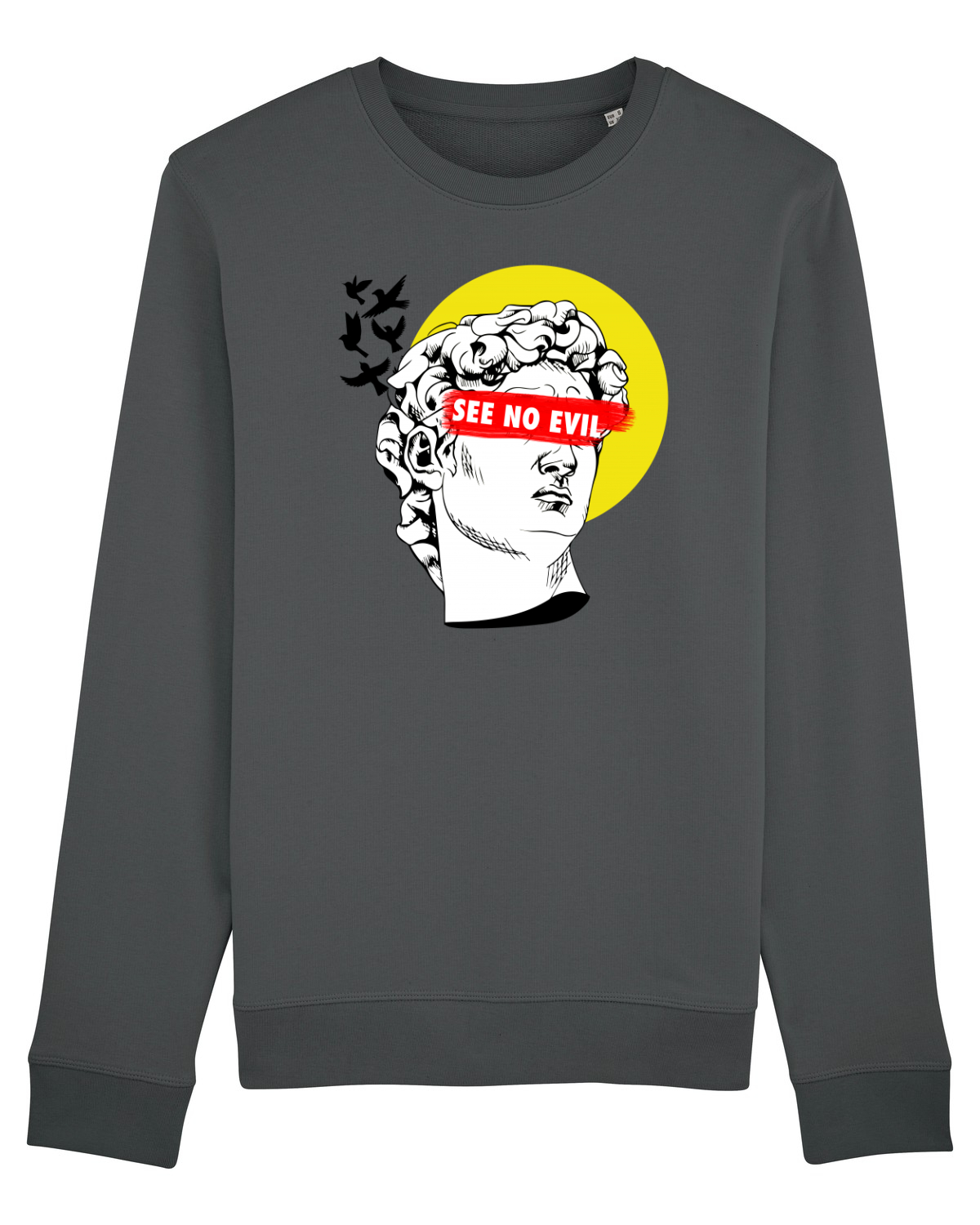 Bluză mânecă lungă Unisex Rise Anthracite