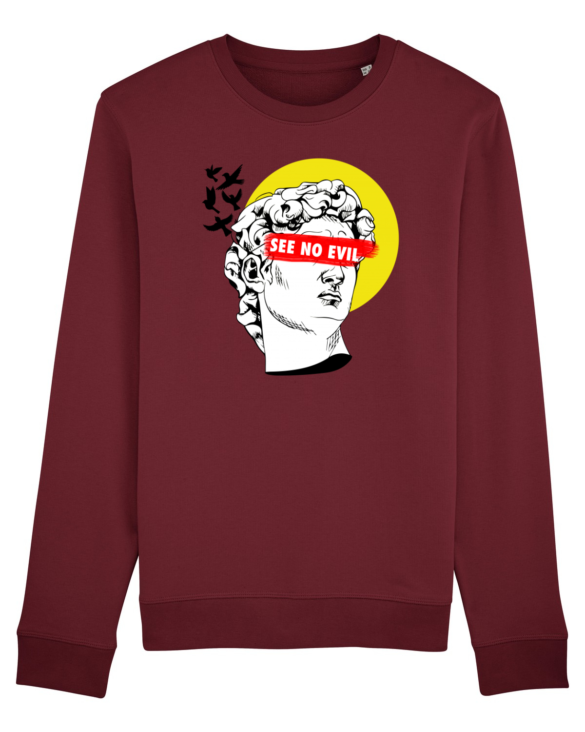 Bluză mânecă lungă Unisex Rise Burgundy