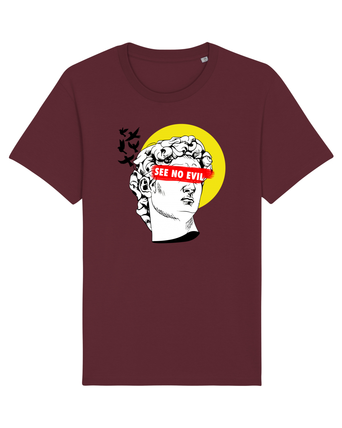 Tricou mânecă scurtă Unisex Rocker Burgundy