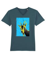 neon goat #1 Tricou mânecă scurtă guler V Bărbat Presenter