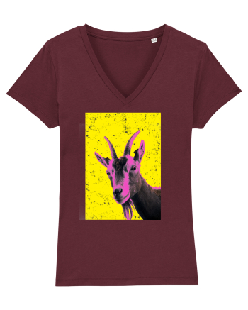neon goat #2 Burgundy
