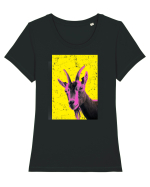 neon goat #2 Tricou mânecă scurtă guler larg fitted Damă Expresser