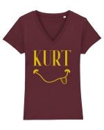 Kurt Cobain Nirvana Tricou mânecă scurtă guler V Damă Evoker