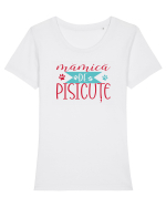 Mamica de pisicute Tricou mânecă scurtă guler larg fitted Damă Expresser
