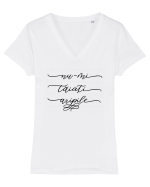 Nu-mi taiati aripile Tricou mânecă scurtă guler V Damă Evoker