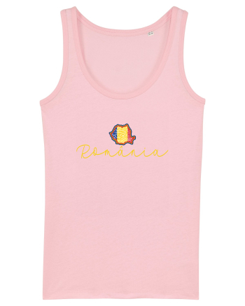 Romania Harta Tricolora Cotton Pink
