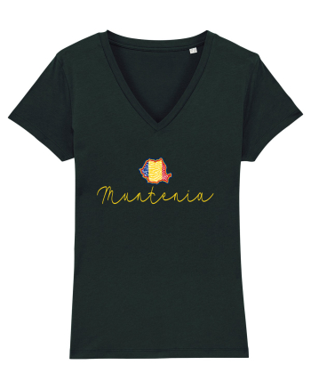 Muntenia Romania Harta Tricolora Black