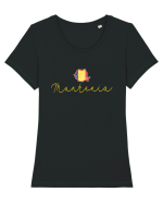 Muntenia Romania Harta Tricolora Tricou mânecă scurtă guler larg fitted Damă Expresser