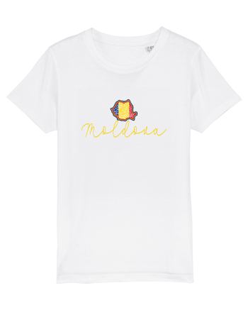 Moldova Romania Harta Tricolora White