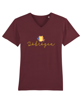 Dobrogea Romania Harta Tricolora Burgundy
