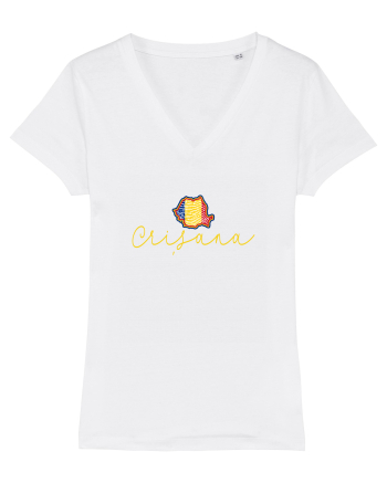 Crisana Romania Harta Tricolora White