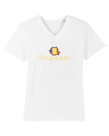 Crisana Romania Harta Tricolora White