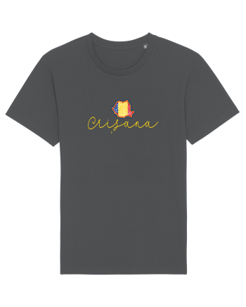 Crisana Romania Harta Tricolora Anthracite