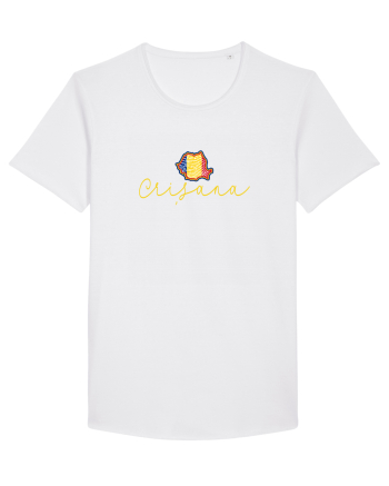 Crisana Romania Harta Tricolora White