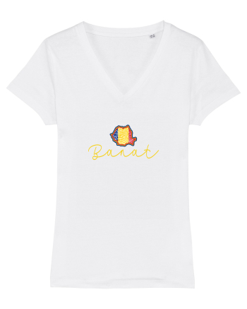 Banat Romania Harta Tricolora White