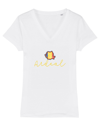 Ardeal Romania Harta Tricolora White