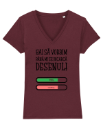 Hai sa vorbim Tricou mânecă scurtă guler V Damă Evoker