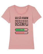 Hai sa vorbim Tricou mânecă scurtă guler larg fitted Damă Expresser