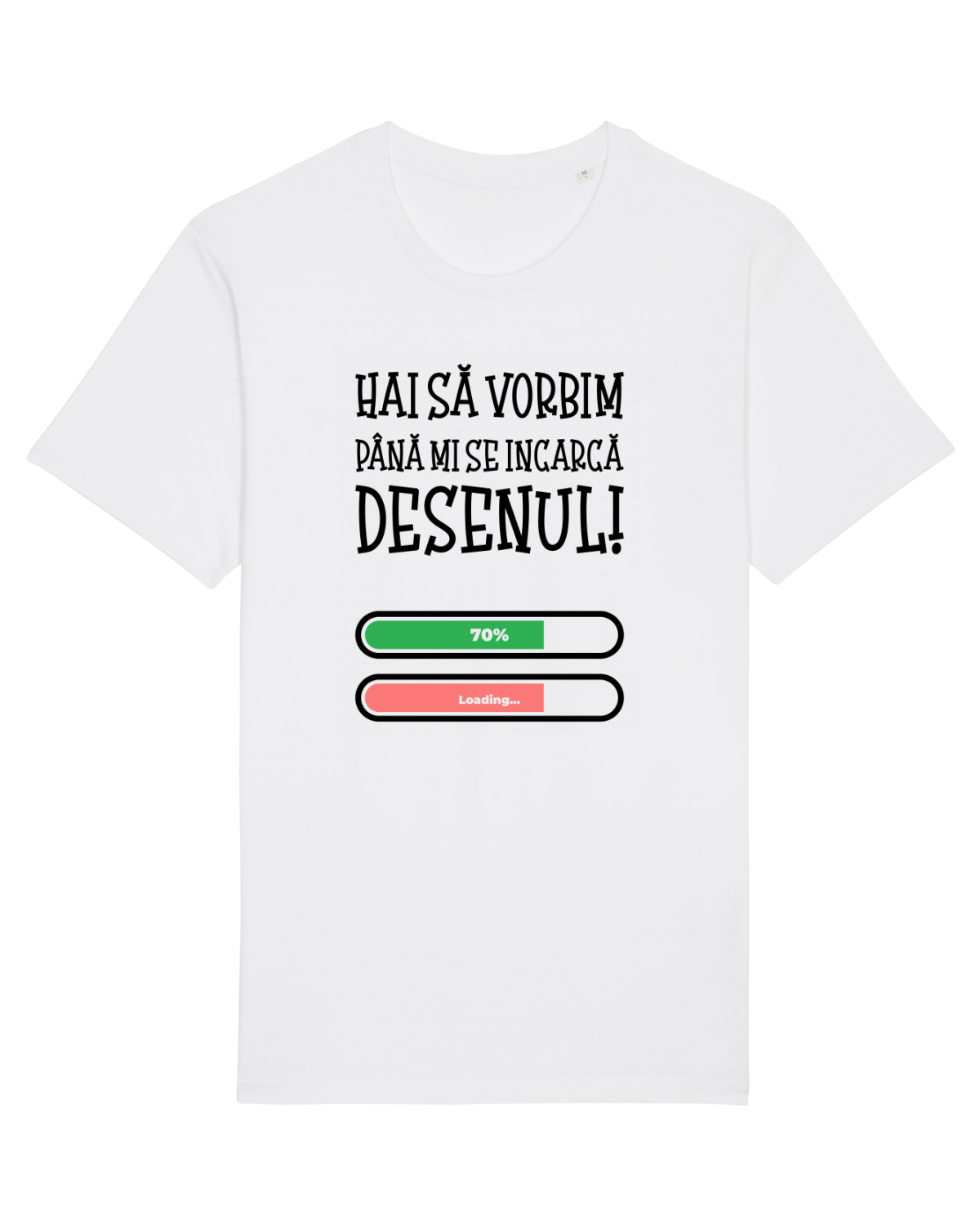 Tricou mânecă scurtă Unisex Rocker White