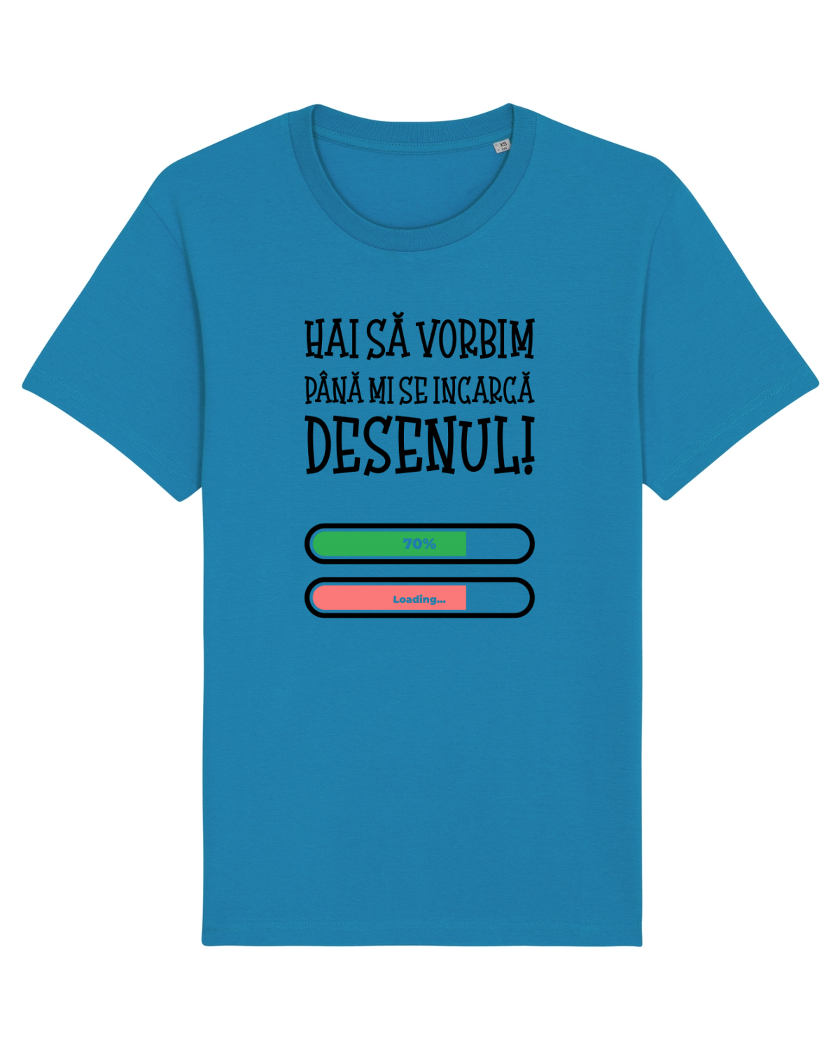Tricou mânecă scurtă Unisex Rocker Azur