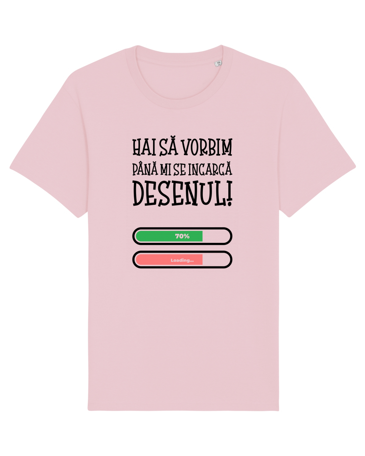 Tricou mânecă scurtă Unisex Rocker Cotton Pink