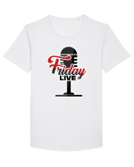 Friday Live microphone Tricou mânecă scurtă guler larg Bărbat Skater