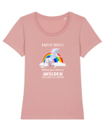 Be a Unicorn Tricou mânecă scurtă guler larg fitted Damă Expresser